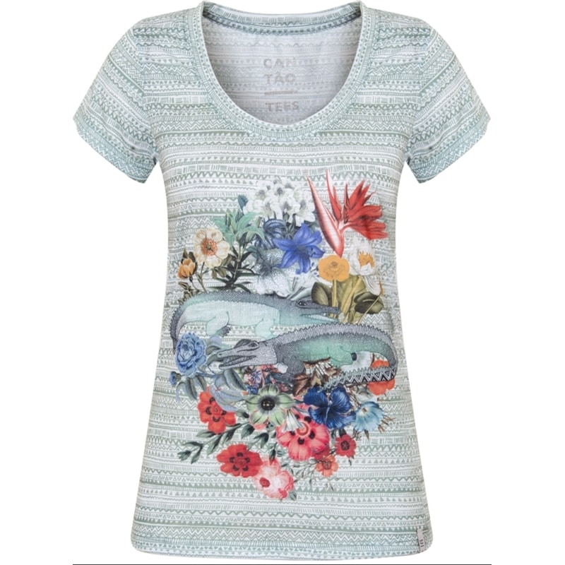 BLUSA JACARÉ M/C - VERDE ÁGUA