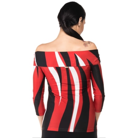 BLUSA JERSEY ALPHORRIA  LISTRAS VERTICAIS - VERMELHO BLUSA JERSEY ALPHORRIA  LISTRAS VERTICAIS - VERMELHO