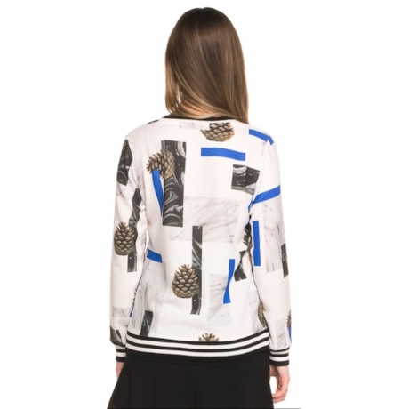 BLUSA JOY FUL CREPE DECOTE V  ESTAMPA GARDEN - OFF WHITE BLUSA JOY FUL CREPE DECOTE V  ESTAMPA GARDEN - OFF WHITE