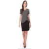 BLUSA  LAWRWNCE NÓ DECOTE BORDADO - CINZA