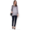 BLUSA LINHA BOLSO LAÇO - CINZA