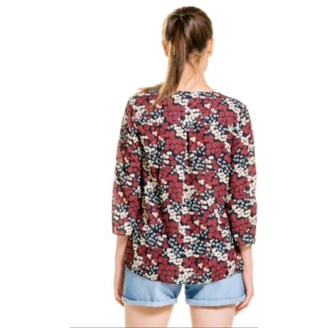 BLUSA LONDRES CAPITOLLIUM EXCLUSIVE DECOTE V PALA COSTAS - FLORAL