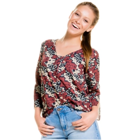 BLUSA LONDRES CAPITOLLIUM EXCLUSIVE DECOTE V PALA COSTAS - FLORAL BLUSA LONDRES CAPITOLLIUM EXCLUSIVE DECOTE V PALA COSTAS - FLORAL