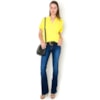 BLUSA M/C MULLET AMPLA C/ DOIS BOLSOS - AZUL