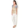 BLUSA MALHA ANIMAL PRINT / CASHMERE - BEGE