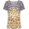 BLUSA MALHA ANIMAL PRINT / CASHMERE - BEGE