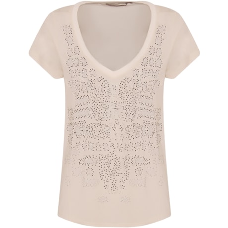 BLUSA MALHA HOT FIX - OFF WHITE BLUSA MALHA HOT FIX - OFF WHITE