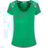 BLUSA MALHA V RENDA OMBRO M/C - VERDE