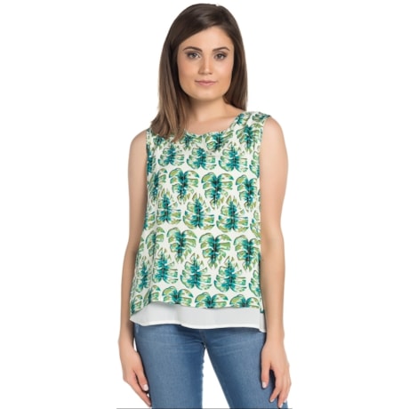 BLUSA MOÇA BONITA ESTAMPA FOLHAGEM TANIA - OFF WHITE BLUSA MOÇA BONITA ESTAMPA FOLHAGEM TANIA - OFF WHITE