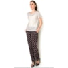 BLUSA MOLETOM COM BORDADO PÉROLA/ CRISTAIS NO OMBRO - CREME