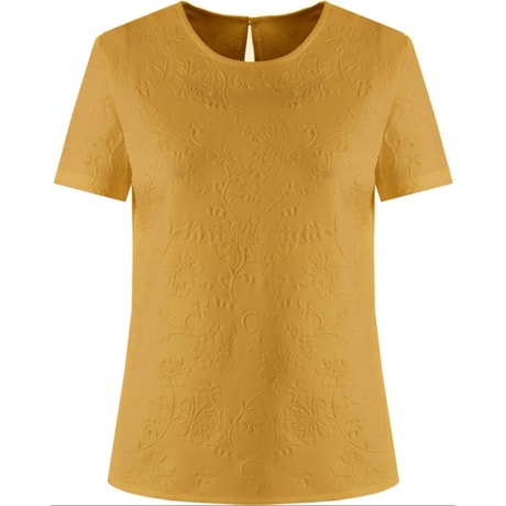 BLUSA NEOPRENE JACQUARD MILK - AMARELO