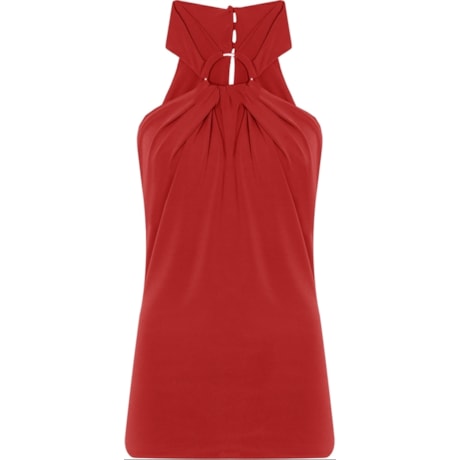 BLUSA NEW JERSEY COM DETALHE DE FIVELA - VERMELHO