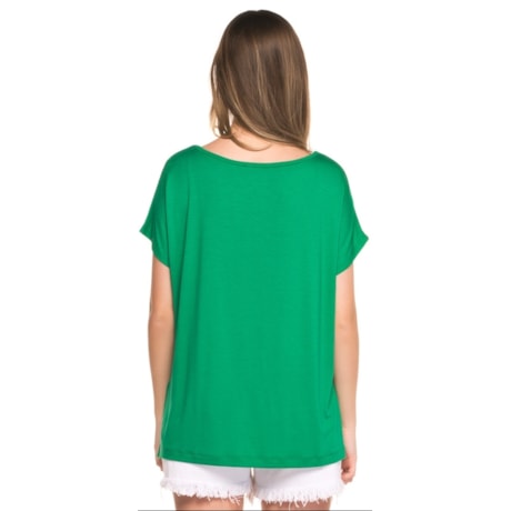 BLUSA NICE CLUB BÁSICA QUADRADA COM ABERTURA LATERAL - VERDE