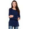 BLUSA NICE CLUB MALHA BOTONÊ GOLA CARECA - MARINHO