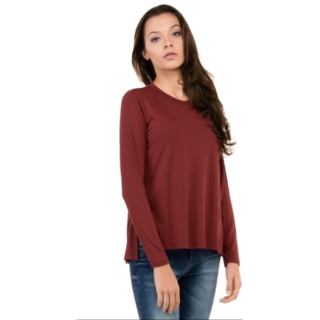 BLUSA NICE CLUB MALHA SUPREME GOLA CARECA MANGA LONGA - VINHO BLUSA NICE CLUB MALHA SUPREME GOLA CARECA MANGA LONGA - VINHO