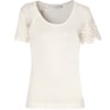 BLUSA PATY MALHA MANGA GUIPURE M/C - OFF WHITE