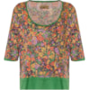 BLUSA PELE DE OVO AMPLA MANGA 3/4 VARIAS ESTAMPAS CAROLINA - VERDE