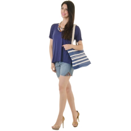BLUSA PELE DE OVO MULLET DECOTE V ASHLEY - AZUL CLARO BLUSA PELE DE OVO MULLET DECOTE V ASHLEY - AZUL CLARO