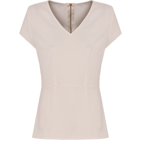 BLUSA PEPLUM COM ZÍPER - BRANCO BLUSA PEPLUM COM ZÍPER - BRANCO