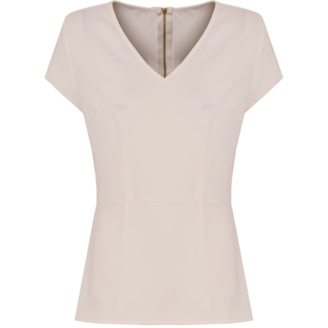 BLUSA PEPLUM COM ZÍPER - BRANCO