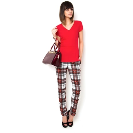 BLUSA PEPLUM COM ZÍPER - VERMELHO BLUSA PEPLUM COM ZÍPER - VERMELHO