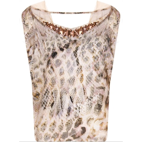 BLUSA PYTHON DET. METAL - OFF WHITE BLUSA PYTHON DET. METAL - OFF WHITE