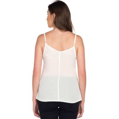 Blusa Regata Decote V Botões