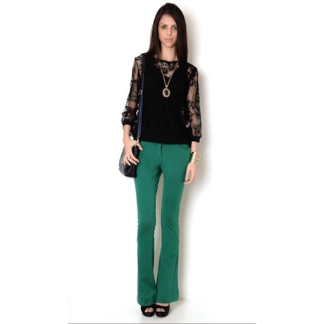 BLUSA RENDA MANGA 3/4 - BRANCO