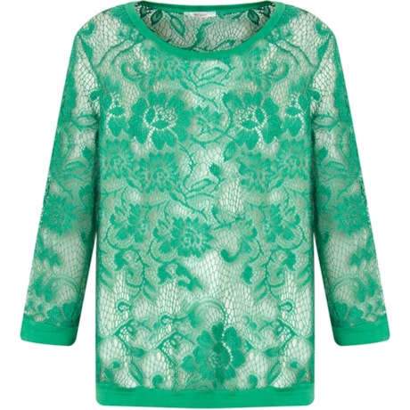 BLUSA RENDA MANGA 3/4 - VERDE