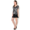 BLUSA SHIFFON AMPLA M/C ESTAMPA GIRAFA - P&B
