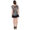 BLUSA SHIFFON AMPLA M/C ESTAMPA GIRAFA - P&B