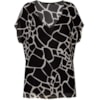 BLUSA SHIFFON AMPLA M/C ESTAMPA GIRAFA - P&B