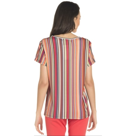 BLUSA STATI UNITI ESTAMPA ETNICA - PRETO