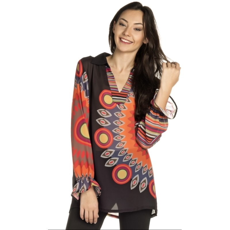BLUSA STATI UNITI  MANDALAS - PRETO