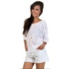 BLUSA TECIDO MAQUINETADO DECOTE OMBRO A OMBRO - BRANCO
