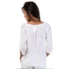 BLUSA TECIDO MAQUINETADO DECOTE OMBRO A OMBRO - BRANCO