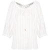 BLUSA TECIDO MAQUINETADO DECOTE OMBRO A OMBRO - BRANCO