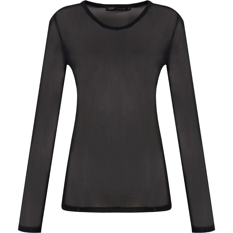 BLUSA TRANSPARENTE  PERLA - PRETO