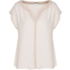 BLUSA TRIBECA DECOTE V ACABAMENTO EM LINHO - OFF WHITE