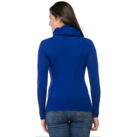 BLUSA TRICÔ BANANA CAFÉ BASICA GOLA AVULSA - ROYAL