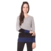 BLUSA TRICÔ MULTICOLOR A BENÇÃO - CINZA