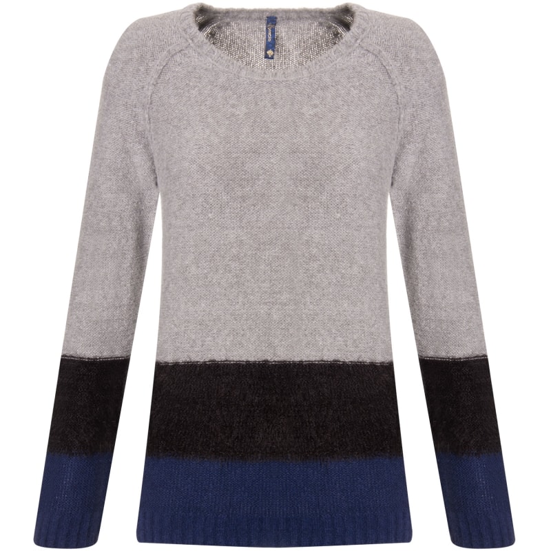 BLUSA TRICÔ MULTICOLOR A BENÇÃO - CINZA