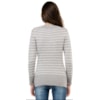 BLUSA TRICÔ TRIBECA CANELADA GOLA ALTA - CINZA