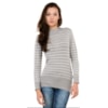 BLUSA TRICÔ TRIBECA CANELADA GOLA ALTA - CINZA