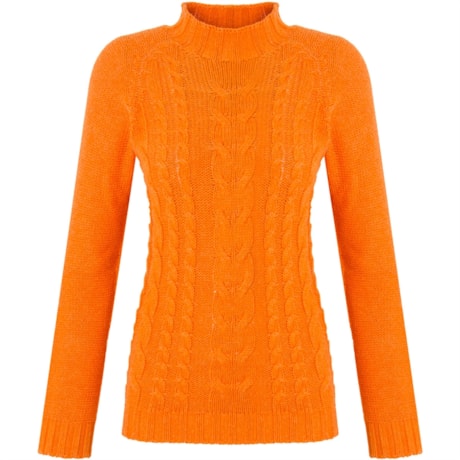 BLUSA TRICOT GOLA FECHADA - LARANJA BLUSA TRICOT GOLA FECHADA - LARANJA