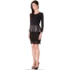 BLUSA TRICOT MODAL DETALHE COURO - PRETO