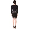 BLUSA TRICOT MODAL DETALHE COURO - PRETO