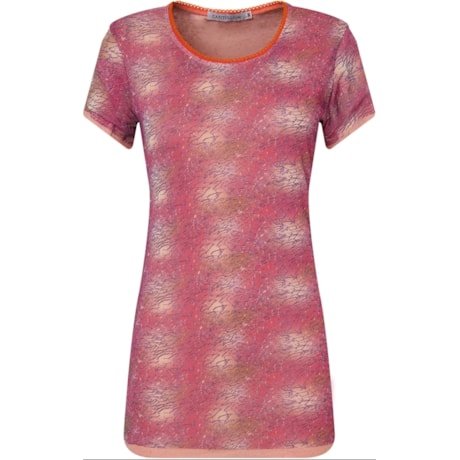 BLUSA TULE ESTAMPADO DUPLA M/C ABSTRATO ROSE M - ROSÊ BLUSA TULE ESTAMPADO DUPLA M/C ABSTRATO ROSE M - ROSÊ