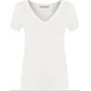 BLUSA VISCO DECOTE V GOLA COLOCADA - BRANCO