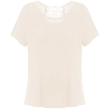 BLUSA VISCO-LINHO CAPITOLLIUM GUIPURE COSTAS - OFF WHITE